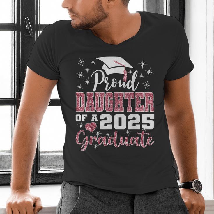 Proud Daughter Of 2025 College Graduate Family Graduation Men's V-Neck T-Shirt