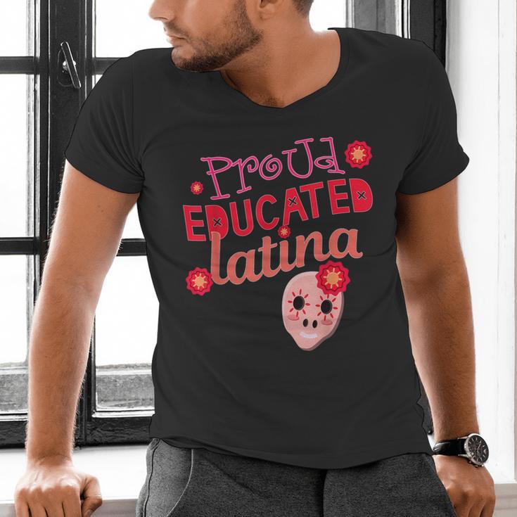 Proud Educated Latina Graduation Masters Degree PhD Men's V-Neck T-Shirt