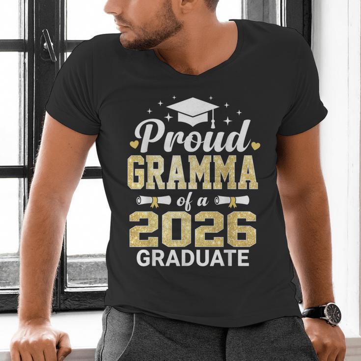 Proud Gramma Of A 2026 Graduate Class Of Graduation Men's V-Neck T-Shirt