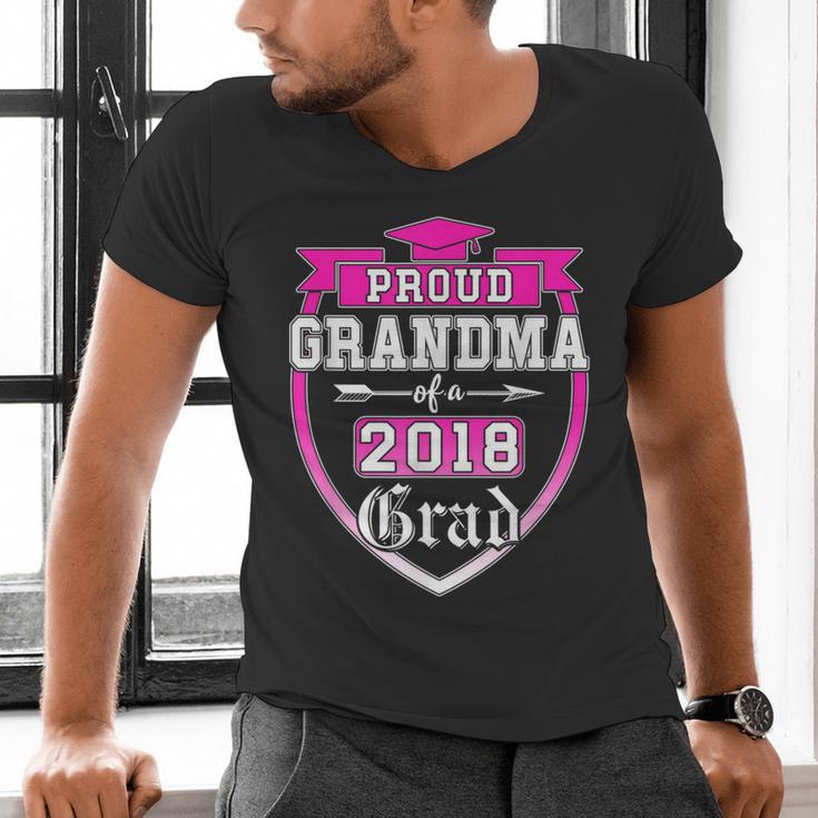 Proud Grandma Of a 2018 Grad Graduation Family Men's V-Neck T-Shirt