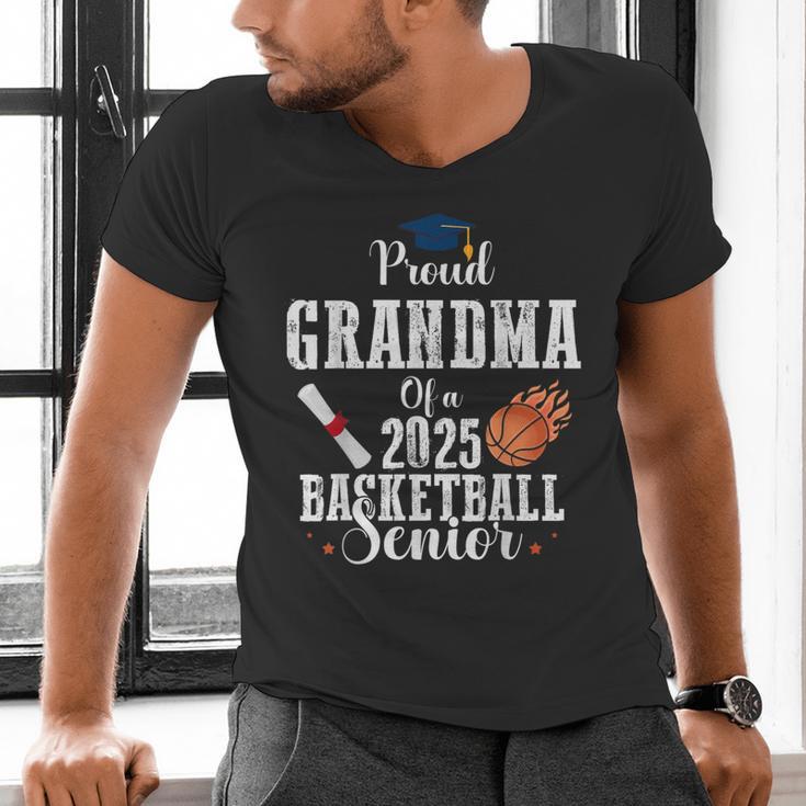 Proud Grandma Of 2025 Basketball Senior Graduation Day Men's V-Neck T-Shirt