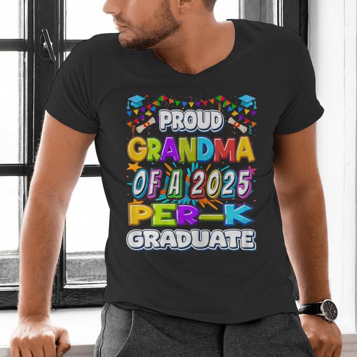 Proud GRANDMA Of a 2025 PRE-K Graduate -Graduation Men's V-Neck T-Shirt