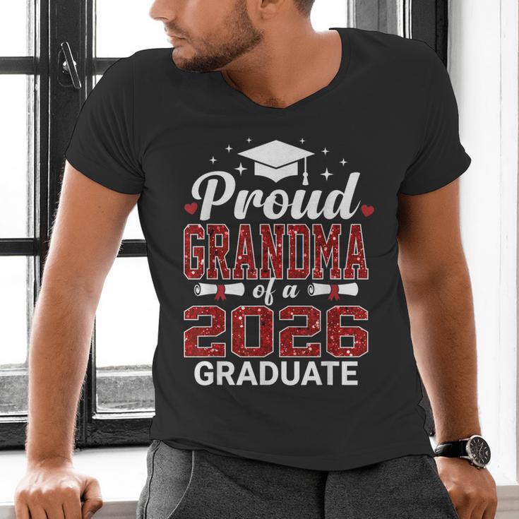 Proud Grandma Of A 2026 Graduate Class Of Graduation Men's V-Neck T-Shirt