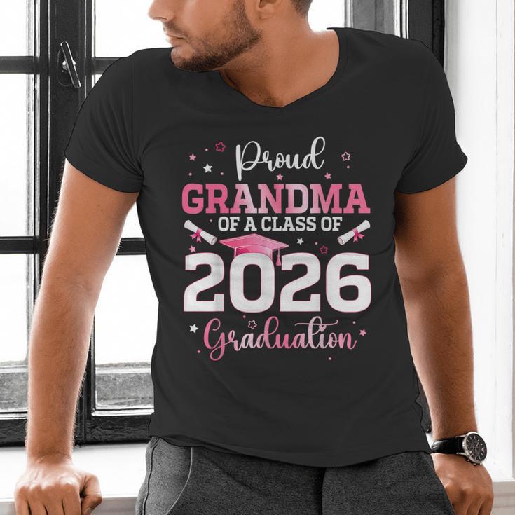 Proud Grandma Of A 2026 Senior Class Of 2026 Graduation Men's V-Neck T-Shirt