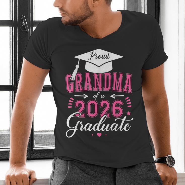 Proud Grandma Of a Class Of 2026 Graduate For Graduation Men's V-Neck T-Shirt