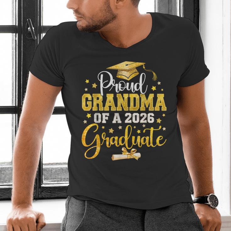Proud Grandma Of A Class Of 2026 Graduate Senior Graduation Men's V-Neck T-Shirt