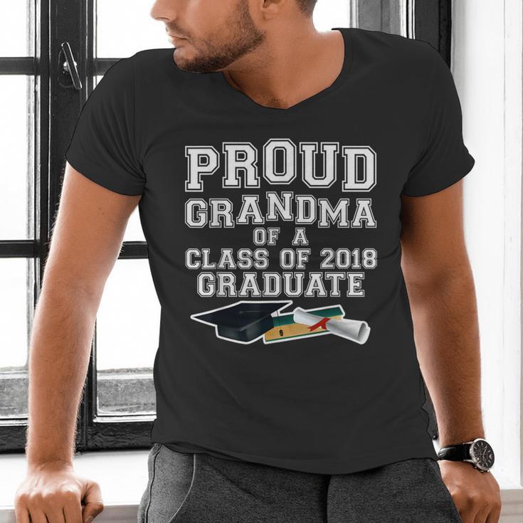Proud Grandma Graduation Class Of 2018 Graduate Men's V-Neck T-Shirt