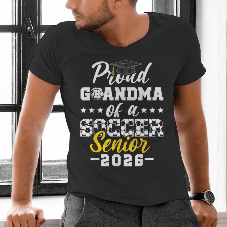 Proud Grandma Of a Soccer Senior 2026 Graduation Gifts Men's V-Neck T-Shirt