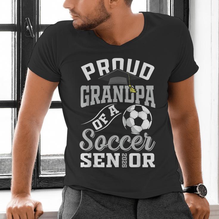 Proud Grandpa Of a Soccer Senior Class Of 2026 Graduation Men's V-Neck T-Shirt