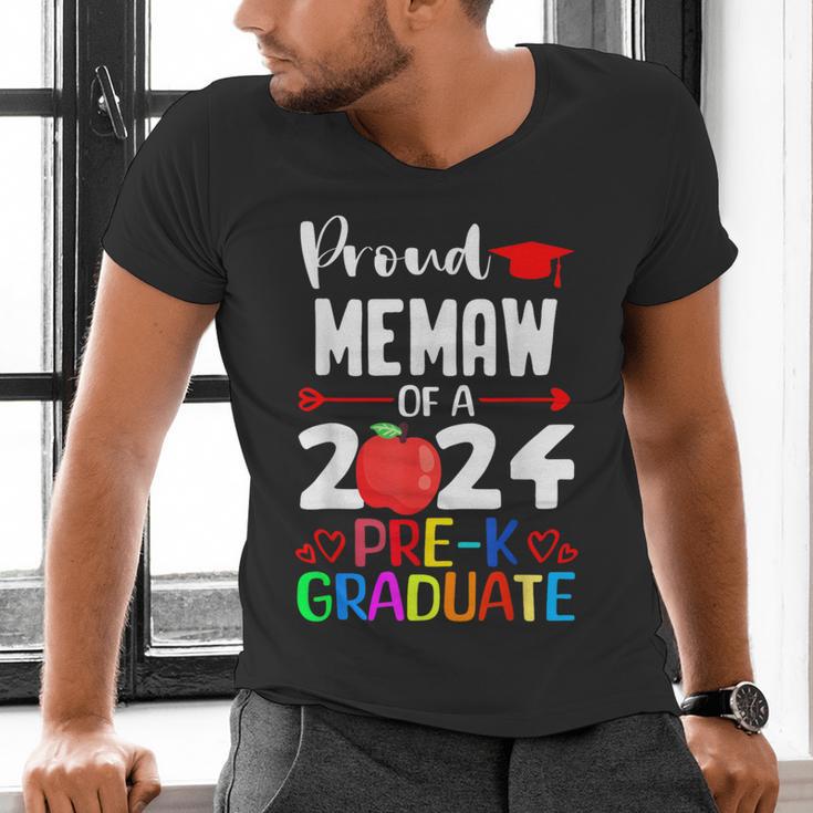 Proud MEMAW Of 2024 Pre-K Graduation Graduate Senior 2024 Men's V-Neck T-Shirt