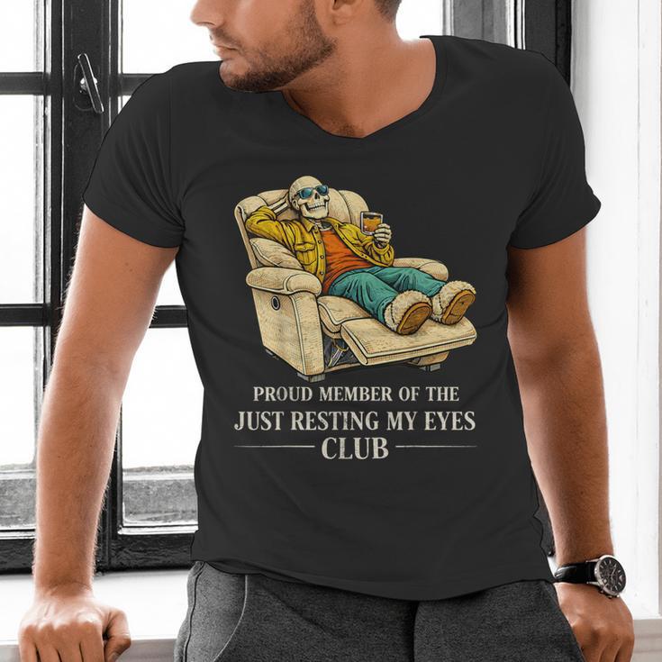 Proud Member Of The Just Resting My Eyes Club Dad Men's V-Neck T-Shirt
