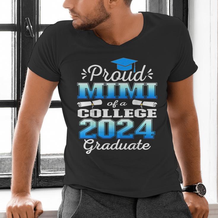 Proud Mimi Of 2024 College Graduate Family 24 Graduation Men's V-Neck T-Shirt