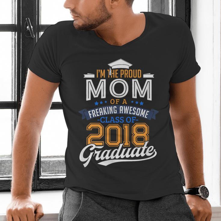 Proud Mom Of 2018 Graduate Shirt Graduation Grad Class Men's V-Neck T-Shirt