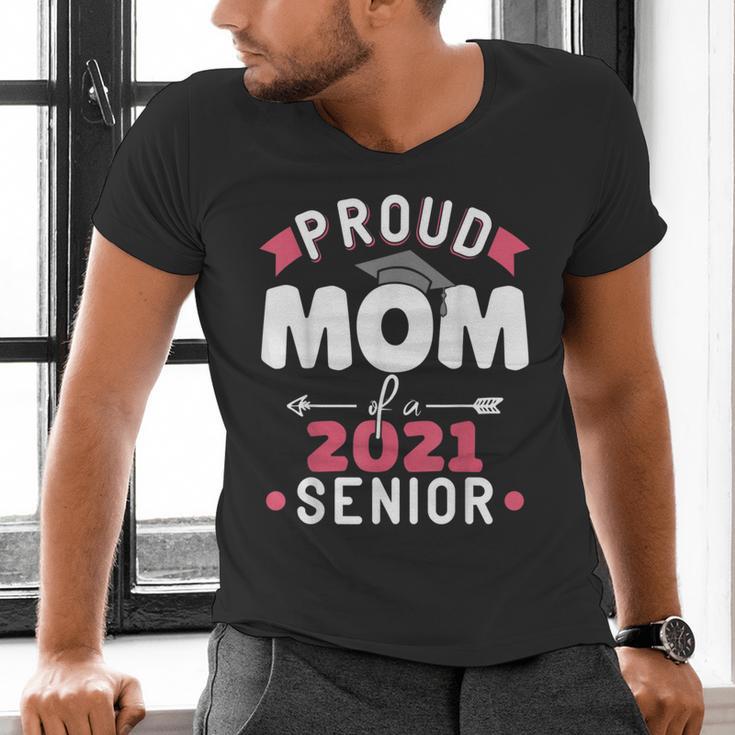 Proud Mom Of a 2021 Senior Year School Graduation Party Men's V-Neck T-Shirt