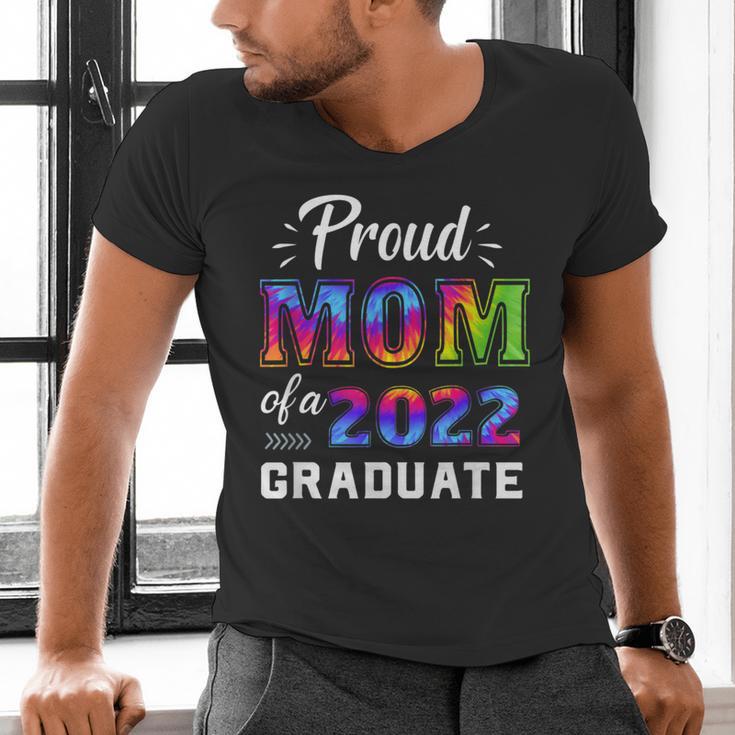 Proud Mom Of a 2022 Graduate Matching Tie Dye Graduation Men's V-Neck T-Shirt