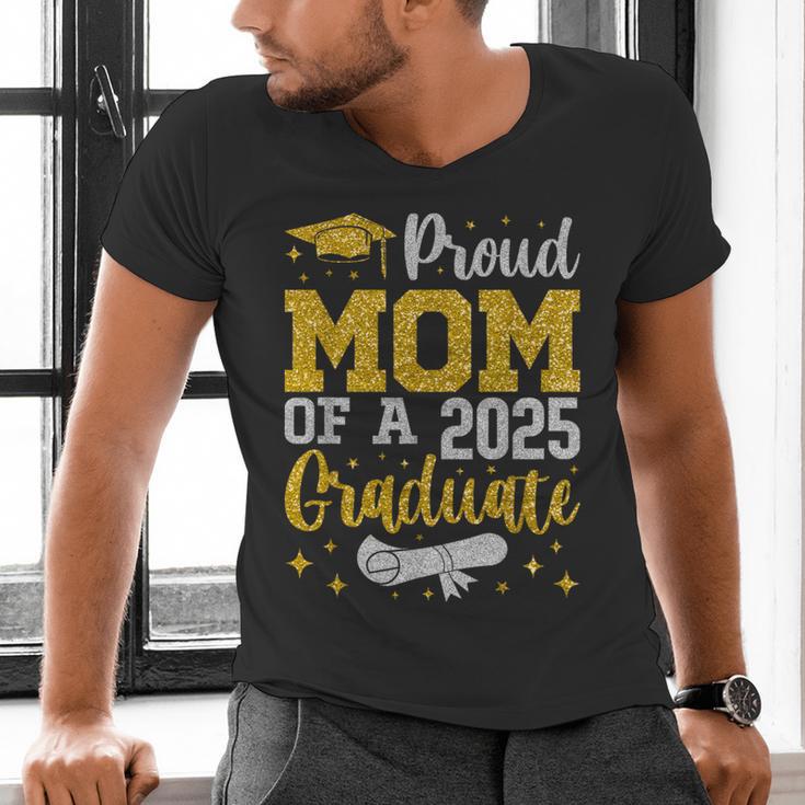 Proud Mom Of A 2025 Graduate Senior Class Of 2025 Graduation Men's V-Neck T-Shirt