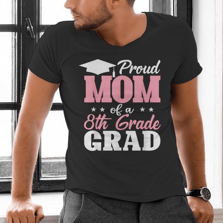 Proud Mom Of An Awesome 8th Grade Graduate 2026 Graduation Men's V-Neck T-Shirt