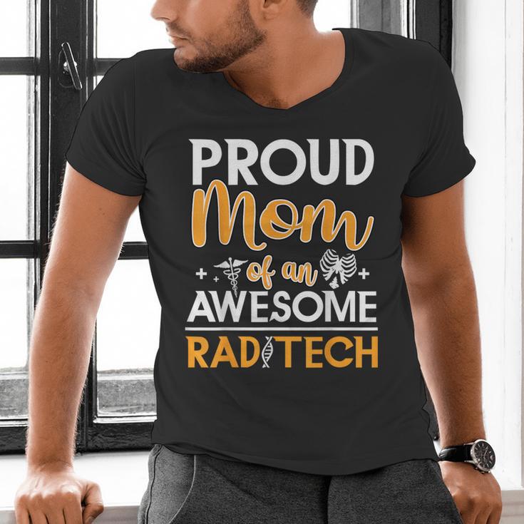 Proud Mom Of An Awesome Rad Tech Graduation Matching Family Men's V-Neck T-Shirt