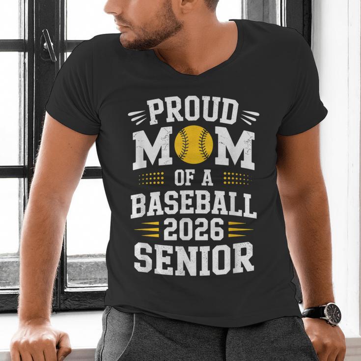 Proud Mom Of Baseball Senior 2026 Graduation Men's V-Neck T-Shirt