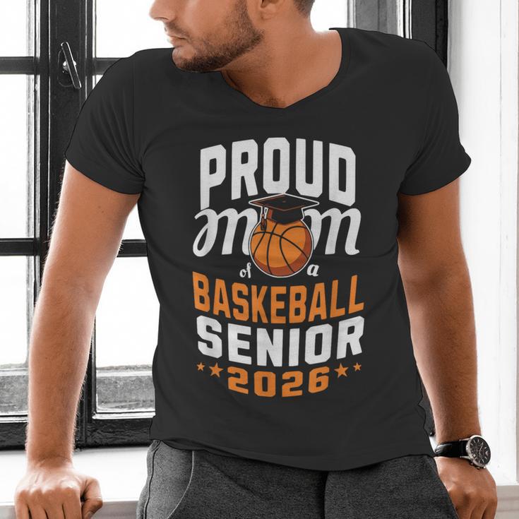 Proud Mom Of Basketball Senior 2026 Graduation Men's V-Neck T-Shirt