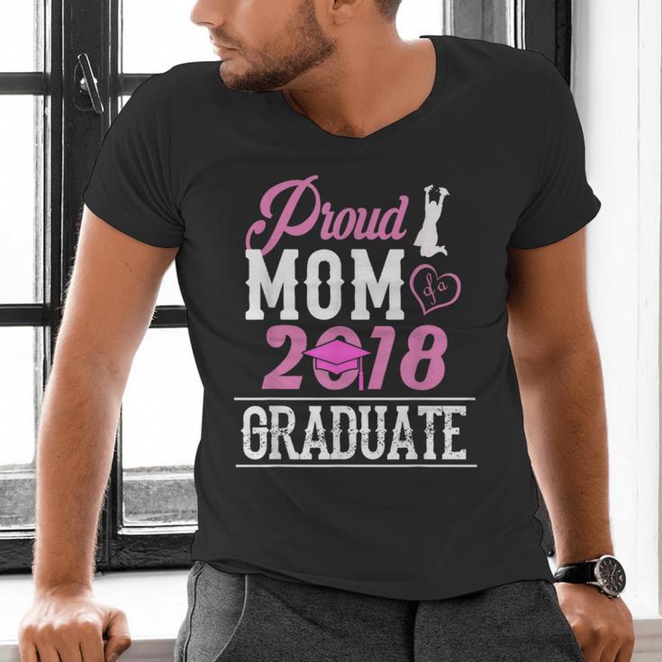 Proud Mom Of A Class 2018 GraduateShirt Graduation Men's V-Neck T-Shirt