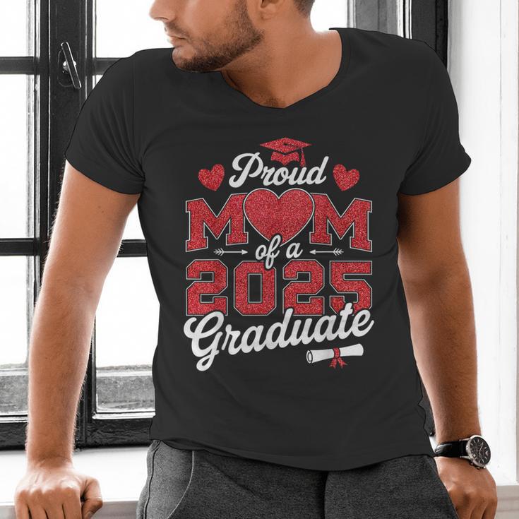 Proud Mom Of a Class Of 2025 Graduate Senior Graduation Men's V-Neck T-Shirt