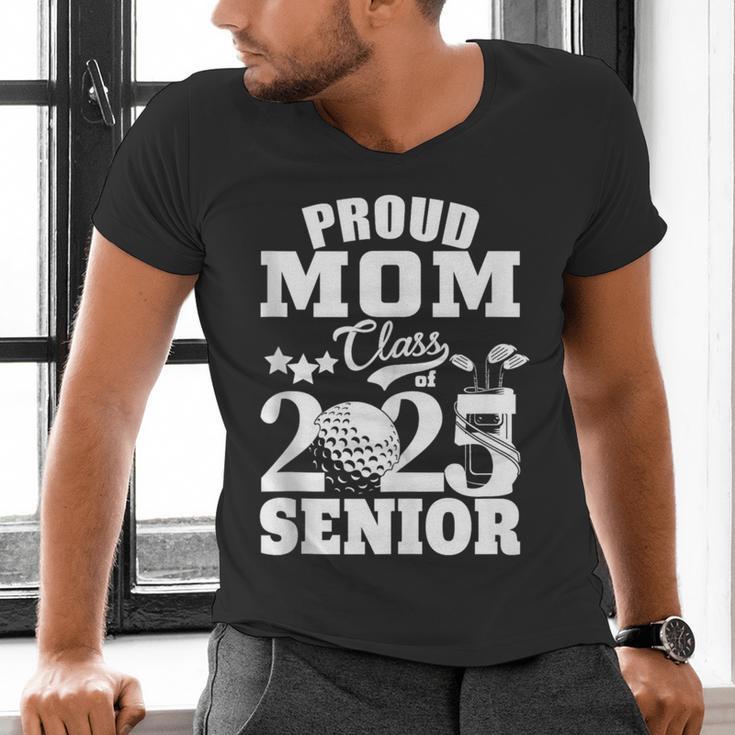 Proud Mom Class Of 2025 Graduation Senior Golf Player Mom Men's V-Neck T-Shirt