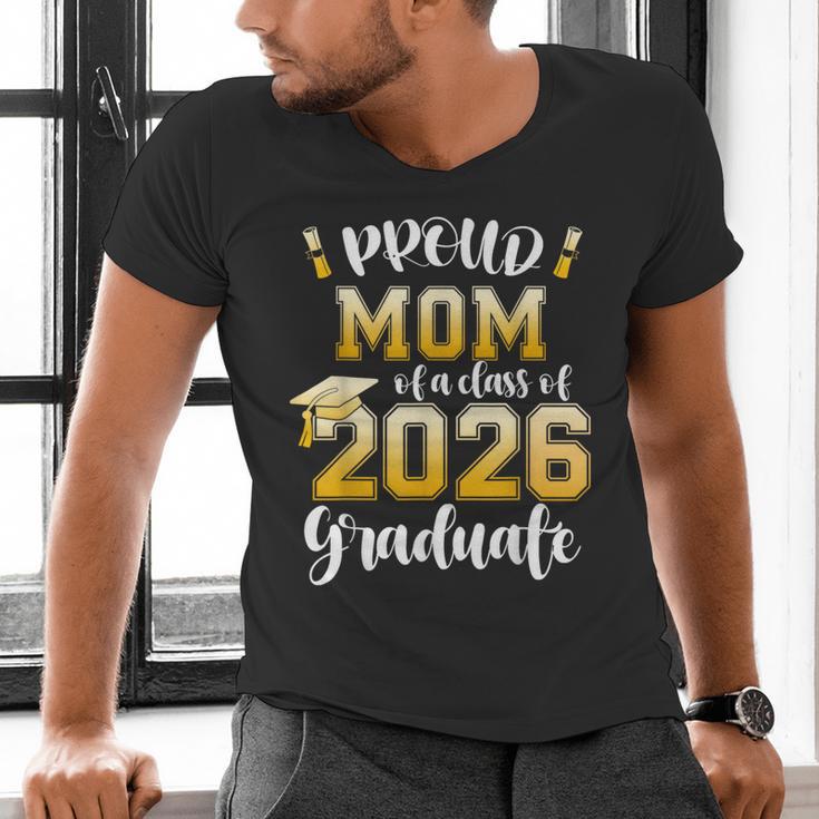 Proud Mom Of a Class Of 2026 Graduate Graduation 2026 Women Men's V-Neck T-Shirt