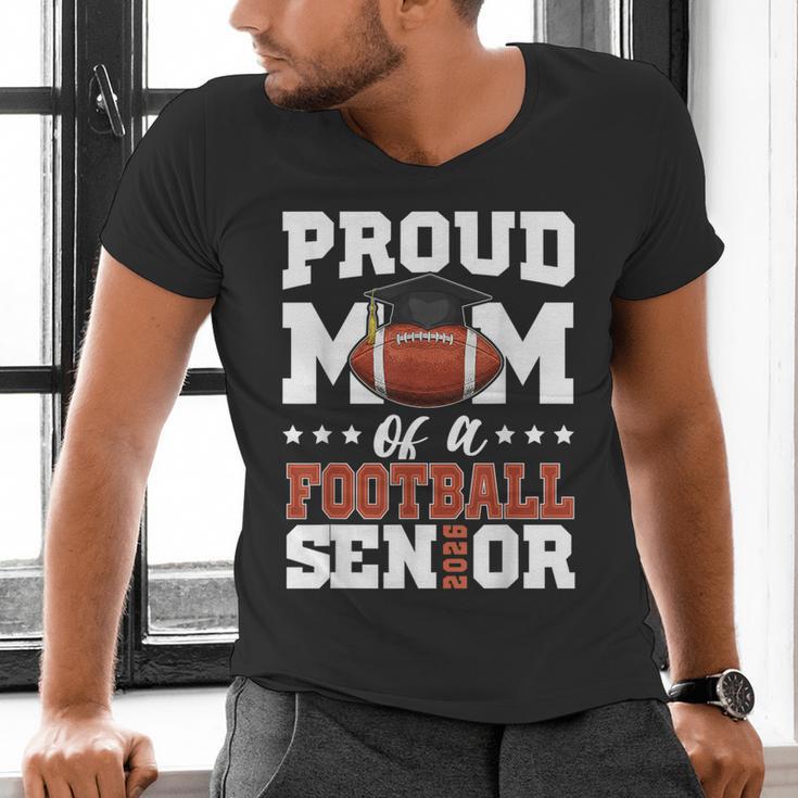 Proud Mom Of a Football Senior 2026 Graduation Gifts Men's V-Neck T-Shirt