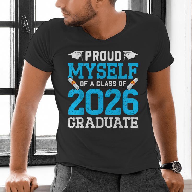 Proud Myself Of A Class Of 2026 Graduate Senior Graduation Men's V-Neck T-Shirt