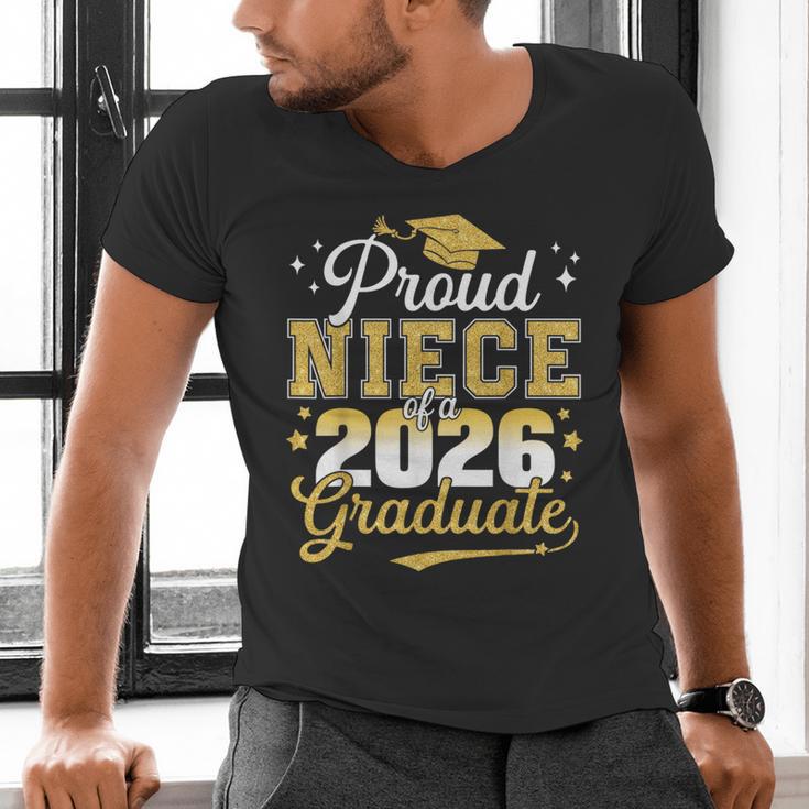 Proud Niece Of a Class Of 2026 Graduate Senior Graduation Men's V-Neck T-Shirt