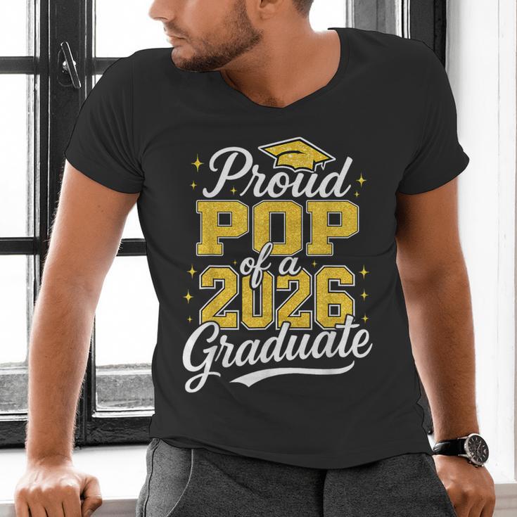 Proud Pop Of A 2026 Graduate Class Of 2026 Graduation Men's V-Neck T-Shirt