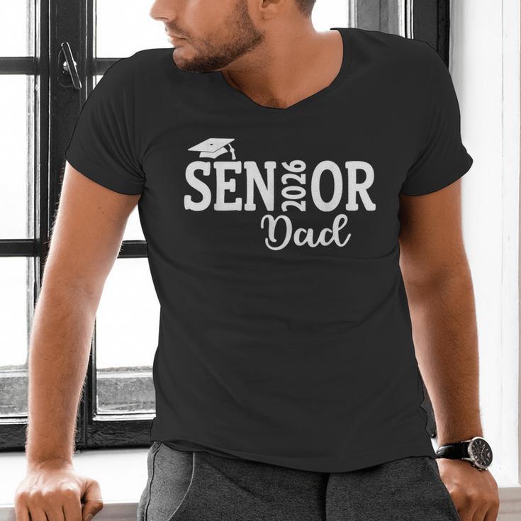 Proud Senior Dad 2026 Senior 2026 Dad Class Of 2026 Father Men's V-Neck T-Shirt