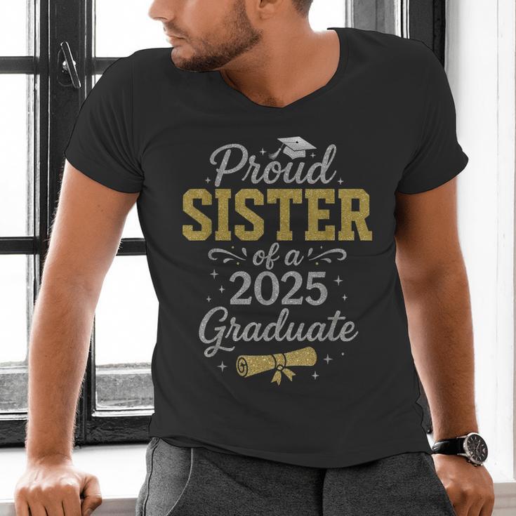 Proud Sister Of a 2025 Graduate Senior Graduation Women Men's V-Neck T-Shirt