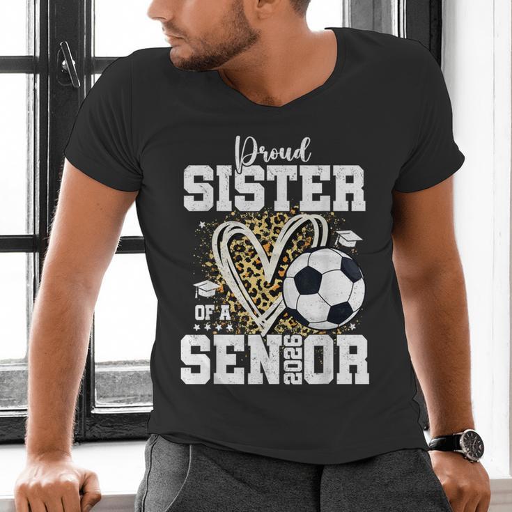 Proud Sister Of A 2026 Senior Soccer Graduation Leopard Men's V-Neck T-Shirt
