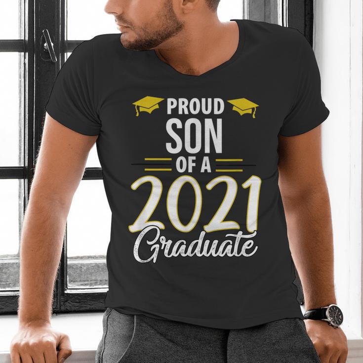 Proud Son Of A 2021 Graduate Graduation Clothes MBA PhD Men's V-Neck T-Shirt