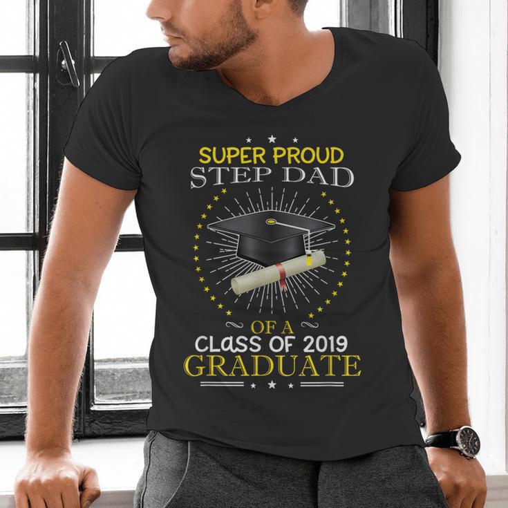 Proud Step Dad The Class Of 2019 Graduate Graduation Shirt Men's V-Neck T-Shirt