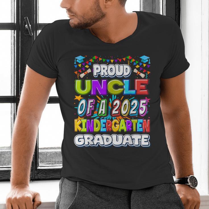 Proud UNCLE Of a 2025 Kindergarten Graduate Graduation Men's V-Neck T-Shirt