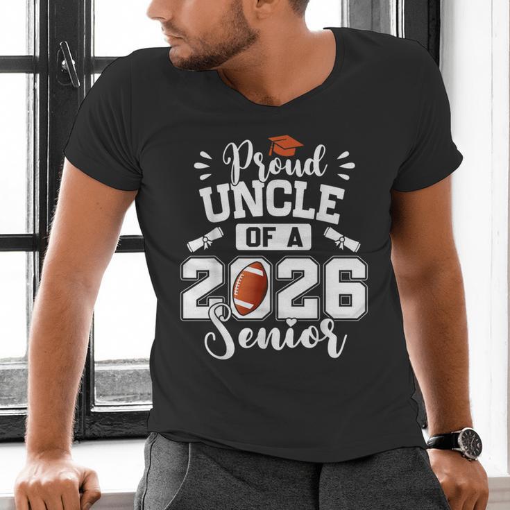 Proud Uncle Of A 2026 Senior Football Graduation Men's V-Neck T-Shirt