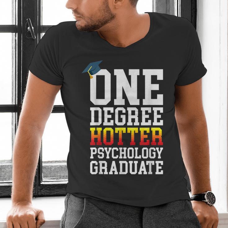Psychology Graduation Shirt Hotter By One Degree University Men's V-Neck T-Shirt