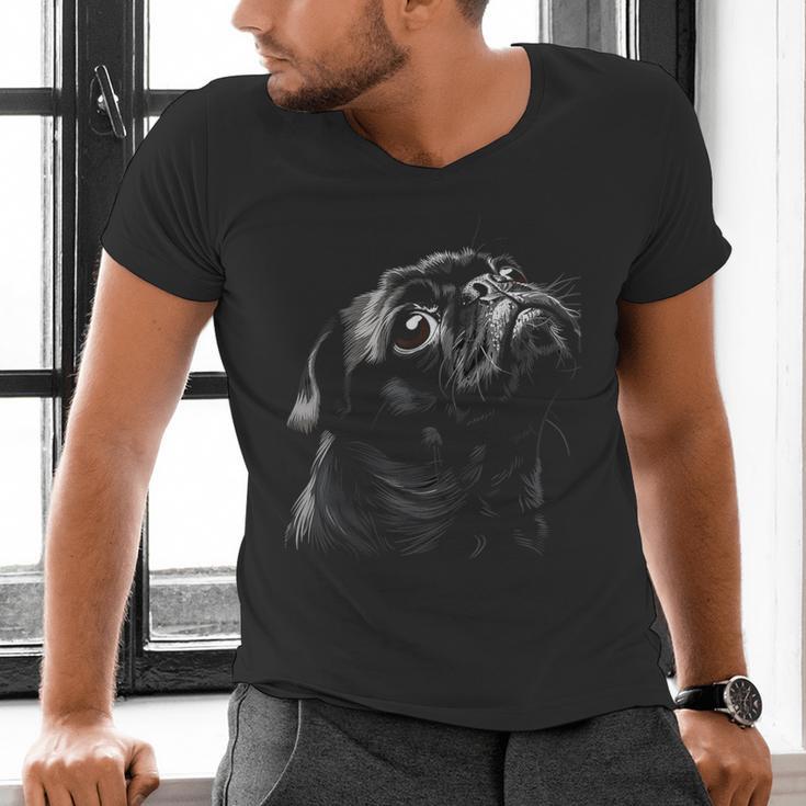 Pug For Dog Mom Dad Cute Pug Men Women Kids Men's V-Neck T-Shirt