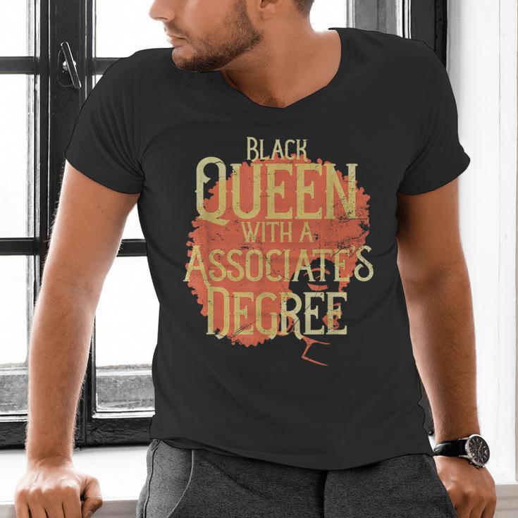 Queen Associate Degree Afrocentric GraduationShirt Men's V-Neck T-Shirt
