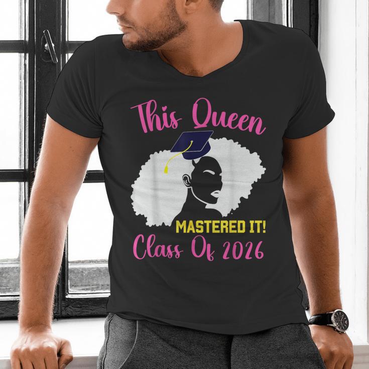 This Queen Mastered It Masters Graduation Class Of 2026 Men's V-Neck T-Shirt