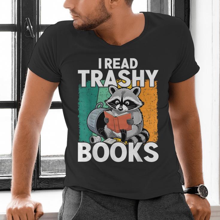 Raccoon Smutty Book Lover Spicy Romance Novels Women's Men's V-Neck T-Shirt