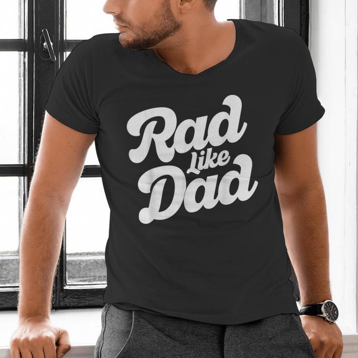 Rad Like Dad Kids Fathers Day Men's V-Neck T-Shirt