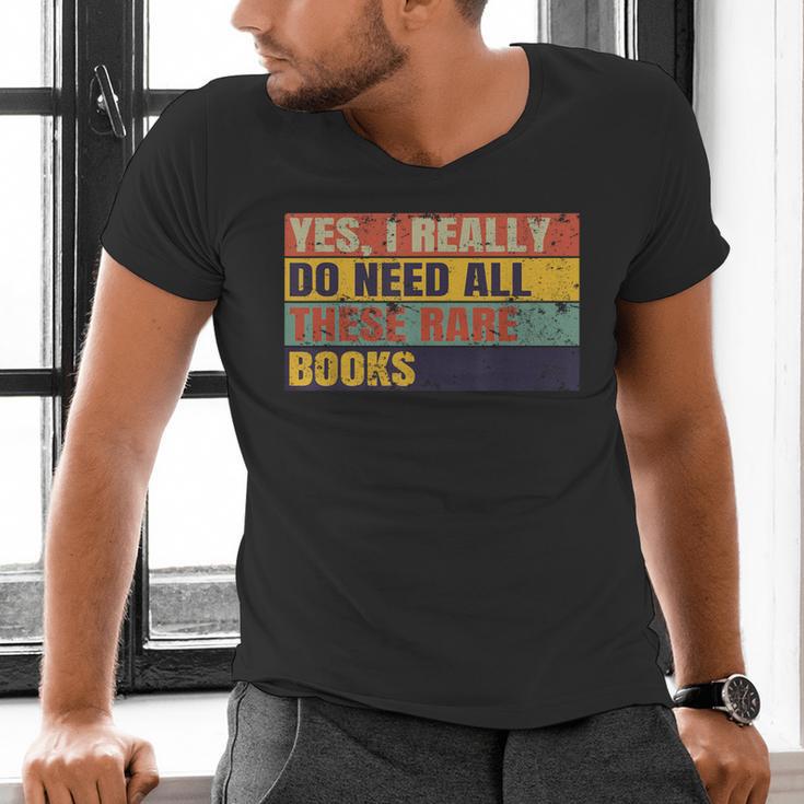 Rare Book Collector Antiquarian Antique Books Collecting Men's V-Neck T-Shirt