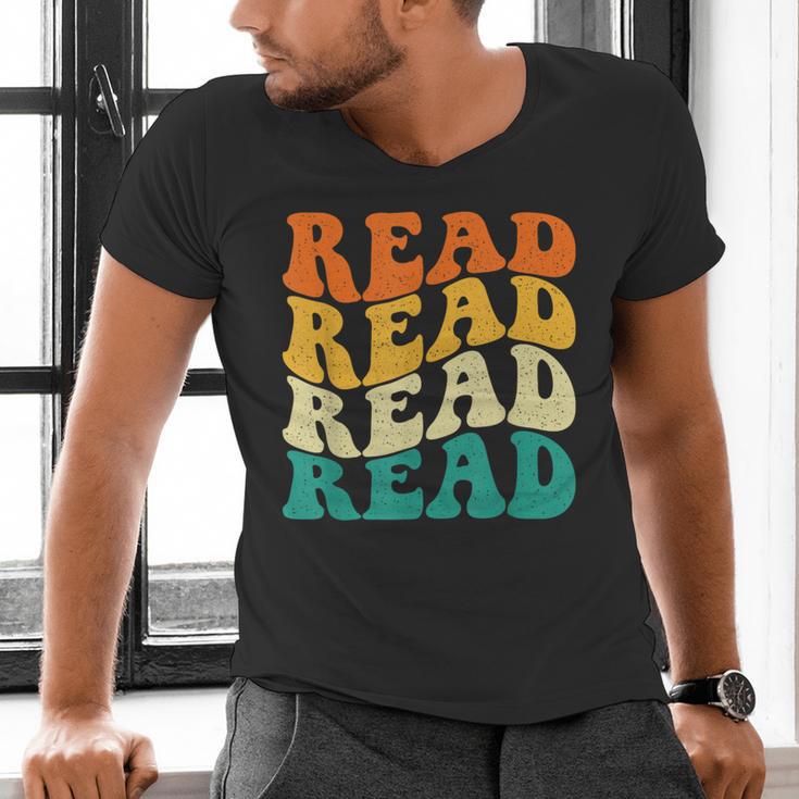 Read Read Read Read Book Lover Reading Bookworm Reader Men's V-Neck T-Shirt
