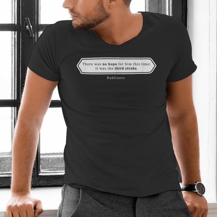 Must Read Book Quote Dubliners James Joyce Men's V-Neck T-Shirt