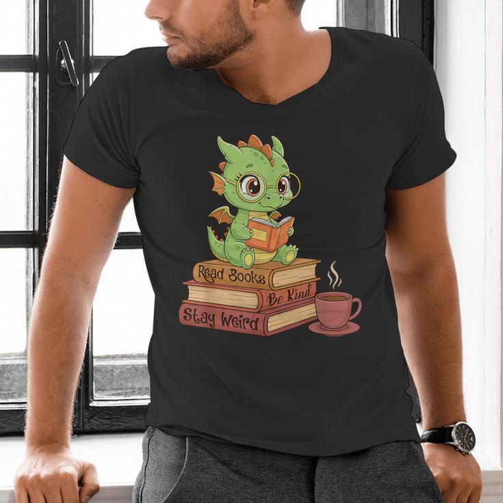 Read Books Be Kind Stay Weird Reading Bookworm Reader Men's V-Neck T-Shirt Read Books Be Kind Stay Weird Reading Bookworm Reader Men's V-Neck T-Shirt