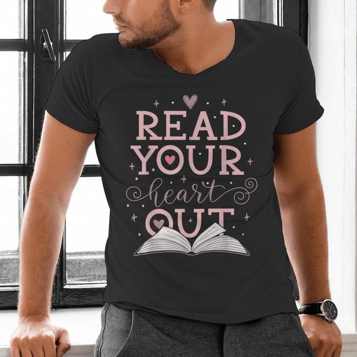 Read Your Heart Out Book Adventures In Pages Men's V-Neck T-Shirt